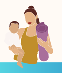 Beckenbodenfit mit Baby